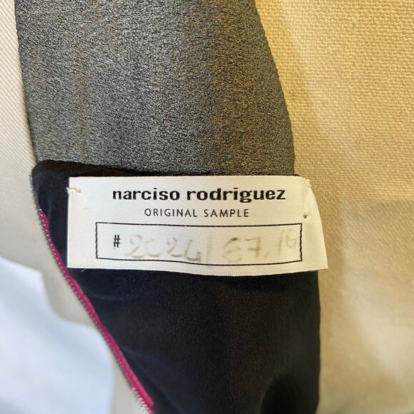 Narciso Rodriguez Women's Original Sample Mini Dress Mock Neck Sheath Wrap Zip - Picture 12 of 15